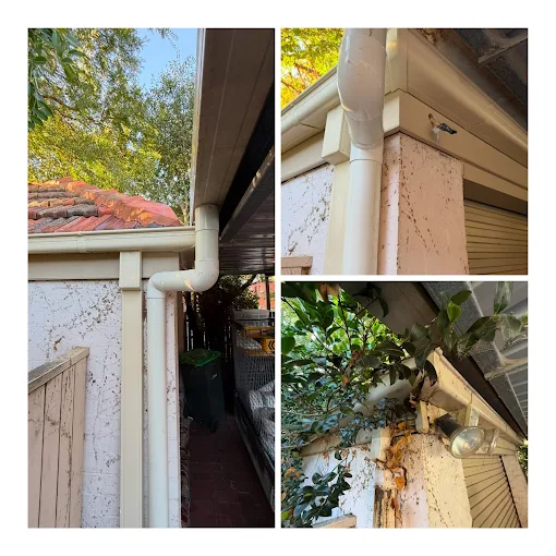 Limitless Roof Solutions downpipe and fascia repair collage